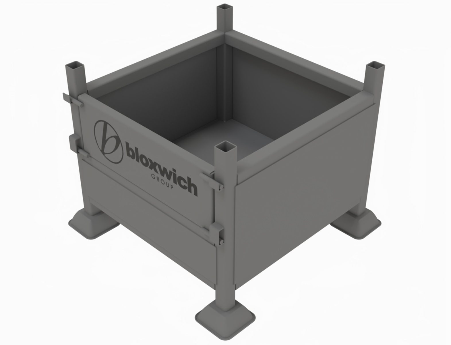 Bloxwich BCP18018 2ft x 2ft steel bin with folding door