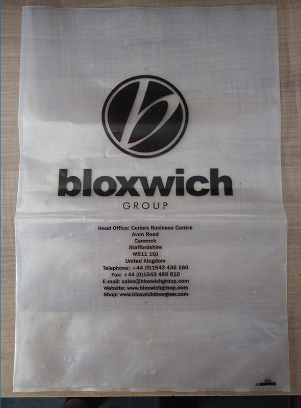 Bloxwich group polythene bag