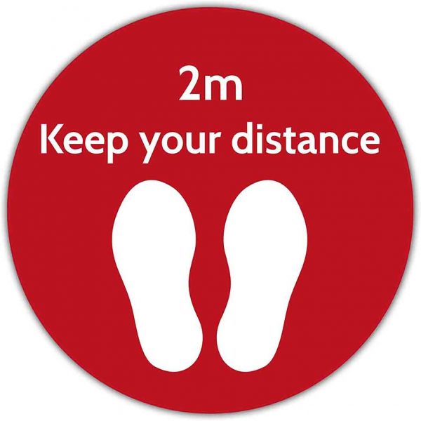 2m distance sign