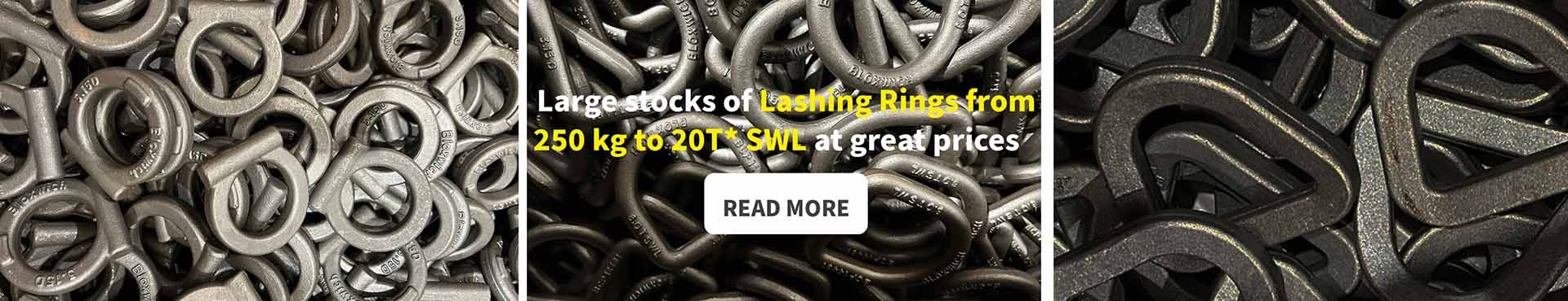 Lashing Rings from 250kg to 20T* SWL