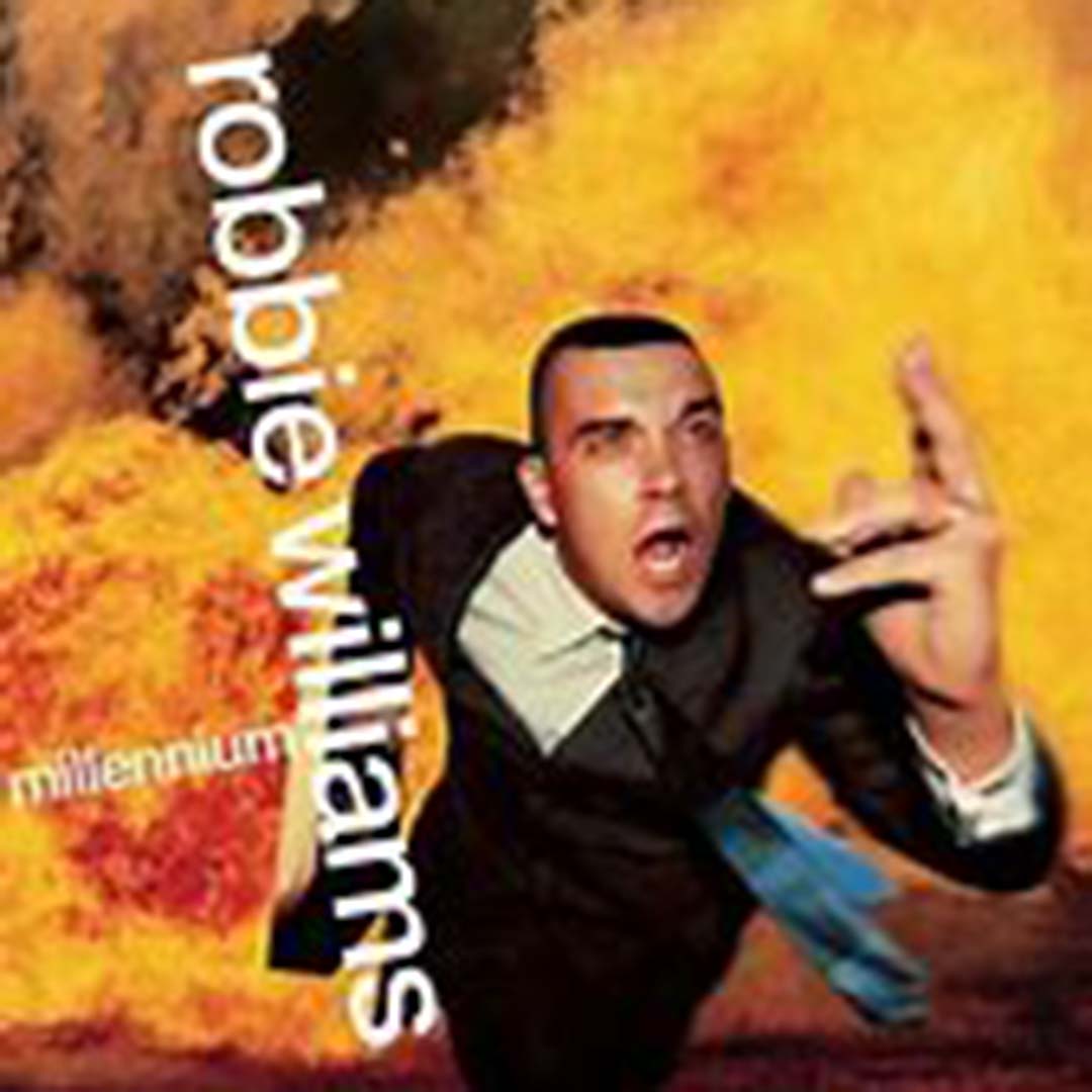 Robbie Williams millennium single cover from 1999